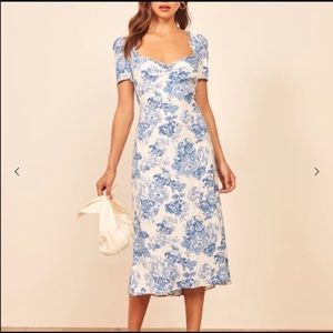 Reformation Dress - Blue and White …